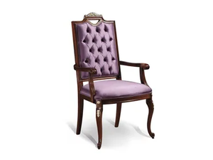 CLASSICO 879P - Tufted beech chair with armrests - Chair by Guerra Vanni