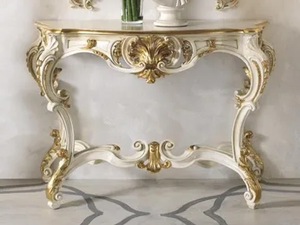 DONATELLO - Demilune solid wood console table - Console by Guerra Vanni