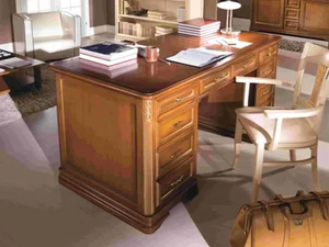 GRANT - Solid wood executive desk with drawers - Desk by Guerra Vanni