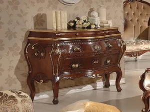 ISABELLA - Solid wood chest of drawers with integrated handles - drawer by Guerra Vanni