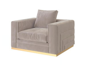 LABYRINTH - Velvet armchair with armrests - Armchair by Guerra Vanni