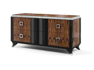 OSCAR - Wood veneer sideboard with drawers - Cabinet by Guerra Vanni