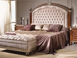 SHELL - Fabric double bed with tufted headboard - Bed frame by Guerra Vanni