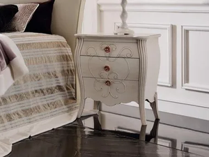 SOGNO - Rectangular solid wood bedside table with drawers - Side table by Guerra Vanni
