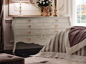 SOGNO - Solid wood chest of drawers with integrated handles - drawer by Guerra Vanni