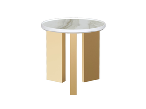 VULCANO - Round coffee table with marble top and wood base - Coffee table by Guerra Vanni