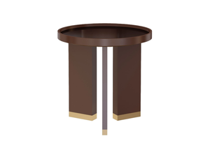 VULCANO - Round wood and glass coffee table - Coffee table by Guerra Vanni