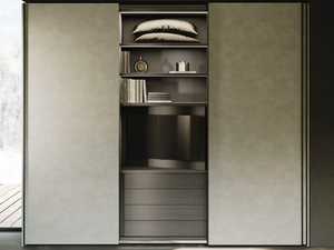 FLAT - Sectional custom bilaminate wardrobe - wardrobe by Guzzini & Fontana