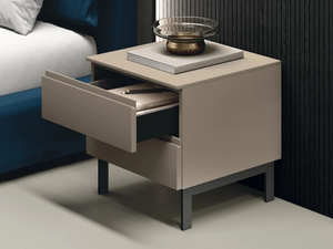 GROOVE - bilaminate bedside table with drawers - Side table by Guzzini & Fontana