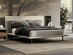 SOULWAVE - Bilaminate double bed with integrated lighting - Bed frame by Guzzini & Fontana