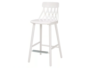 Y5 680WH - High birch stool with footrest - Stool by Hans K