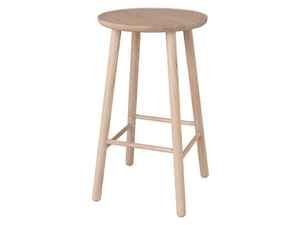 ZIGZAG 660BL - High ash stool with footrest - Stool by Hans K