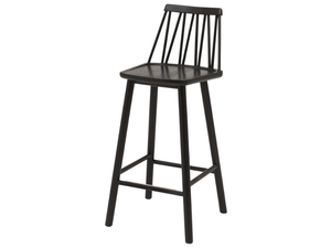 ZIGZAG 660S - Ash stool with footrest - Stool by Hans K