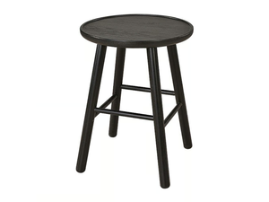 ZIGZAG 660S - Ash stool with footrest - Stool by Hans K