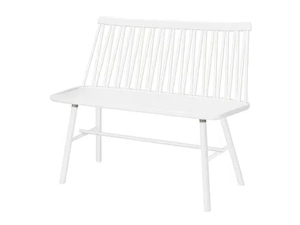 ZIGZAG 660WH - Birch bench with back - Bench by Hans K