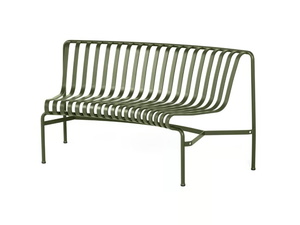 PALISSADE PARK DINING - Sectional powder coated steel garden bench with back - Bench by Hay