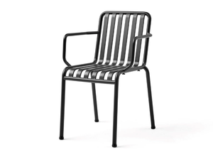 PALISSADE - Steel garden chair with armrests - Chair by Hay
