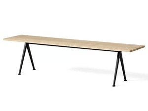 PYRAMID 12 - Steel and wood bench - Bench by Hay