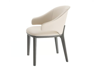 ERIKA - Upholstered leather chair with armrests - Chair by HC28