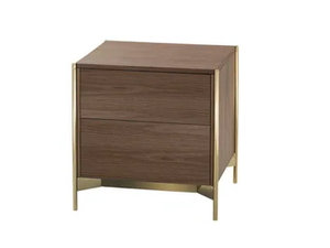 LONJA - Wooden bedside table with drawers - Side table by HC28