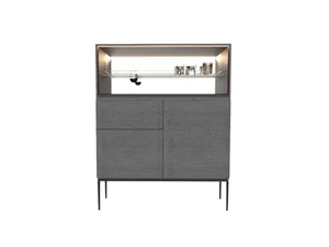 RITA - Wooden highboard with integrated lighting - Cabinet by HC28