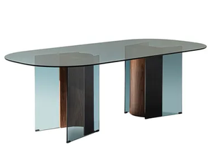 SIFF - Oval glass dining table - Table by HC28