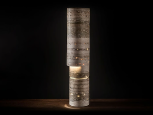 TEST-ONE - Rapolano travertine table lamp - Table lamp by Henge