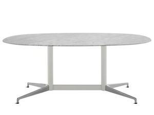 CIVIC - Oval marble meeting table with cable management - Table by Herman Miller