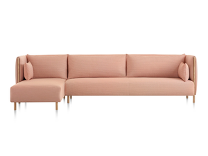 COLOURFORM - 3 seater fabric sofa with chaise longue - Sofa by Herman Miller