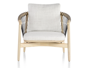 CROSSHATCH - Wooden and fabric armchair with armrests - Armchair by Herman Miller