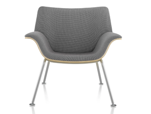 SWOOP - Upholstered fabric easy chair with armrests - Armchair by Herman Miller