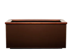 CUIR - Rectangular leather plant pot with automatic watering - Accessories by Hobby Flower