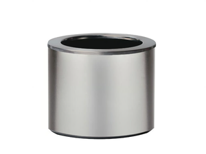 STEEL - Low round stainless steel plant pot with automatic watering - Accessories by Hobby Flower