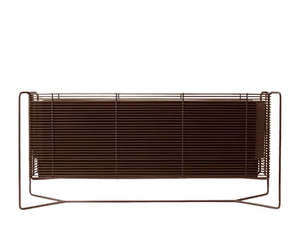 ZEN - Low rectangular stainless steel plant pot with automatic watering - Accessories by Hobby Flower