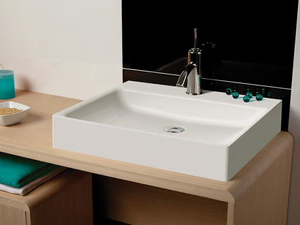CARTA - Rectangular countertop Solique washbasin - Washbasin by Hoesch