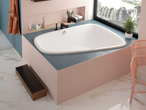 DUO - 2 seater built-in acrylic bathtub with chromotherapy - Bathtub by Hoesch