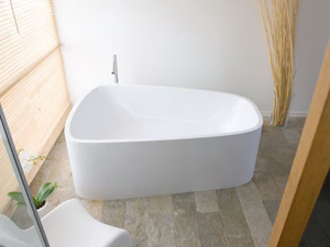 DUO - Asymmetric freestanding acrylic bathtub with chromotherapy - Bathtub by Hoesch
