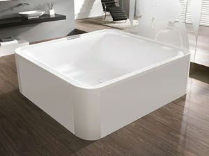 ERGO+ - Square freestanding acrylic bathtub - Bathtub by Hoesch