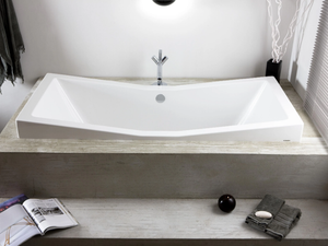 FOSTER - 2 seater semi-inset acrylic bathtub - Bathtub by Hoesch