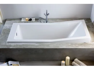 FOSTER - Semi-inset rectangular acrylic bathtub - Bathtub by Hoesch