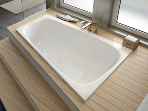 ISENSI - Built-in asymmetric acrylic bathtub - Bathtub by Hoesch
