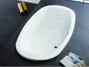 LARGO - Oval built-in acrylic bathtub - Bathtub by Hoesch
