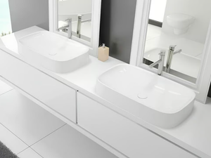 LASENIA - Rectangular countertop Solique washbasin - Washbasin by Hoesch