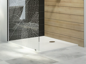 MUNA - Corner rectangular Solique shower tray - Shower tray by Hoesch