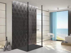 MUNA - Rectangular glass Walk in shower - Shower by Hoesch
