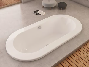 PHILIPPE STARCK 1 - Built-in oval acrylic bathtub with chromotherapy - Bathtub by Hoesch