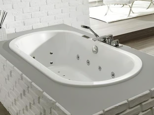 PHILIPPE STARCK 2 - Hydromassage oval built-in acrylic bathtub - Bathtub by Hoesch
