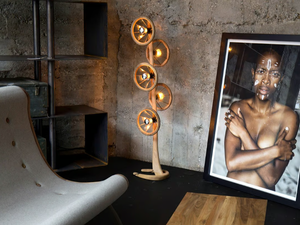 HORNA - Wooden floor lamp - Floor lamp by HOOKL und STOOL