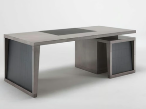 ANDREWS - Wooden writing desk with bookcase - Desk by HUGUES CHEVALIER