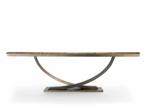 HAUSSMANN - Metal dining table - Table by HUGUES CHEVALIER